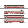 Swiss Express EW III 4-Car Set Part 1 - Ready to Run -- Swiss Federal Railways SBB (Era IV 1975, red, white, black), N, Trix 187