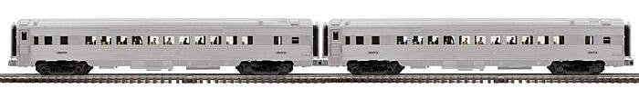 70′ Coach 2-Pack - 3-Rail - Premier -- NJ Transit 3072, 3079 (Transition Scheme, silver), O, Atlas O 3001481