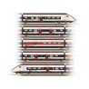 Type J & Type K 2nd Class Add-On for Giruno Train Set - 3-Rail - Ready to Run -- Swiss Federal Railways SBB Set 3 (Era VI 2021, 