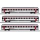 Mark IV Type B 2nd Class Coach 3-Pack - 3-Rail - Ready to Run -- Swiss Federal Railways SBB (Era VI, white, black, red), HO, Mar