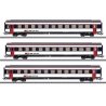 Mark IV Type B 2nd Class Coach 3-Pack - 3-Rail - Ready to Run -- Swiss Federal Railways SBB (Era VI, white, black, red), HO, Mar