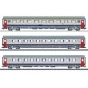 EC 90 Vauban Passenger Car Set - 3-Rail - Ready to Run -- Belgian State Railways SNCB/NMBS (Era V 2000s, white, gray, blue, red)