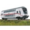 IC2 Type DBpbzfa 668.2 Bi-Level 2nd Class Cab Car - Ready to Run -- German Railroad DB AG (Era VI 2020, white, gray, red), HO, T