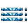 Bilevel Commuter Cab Car & 2 Coach Set - Ready to Run -- Sounder Set 2 305, 402, 408 (white, blue, green), N, Rapido Trains Inc 