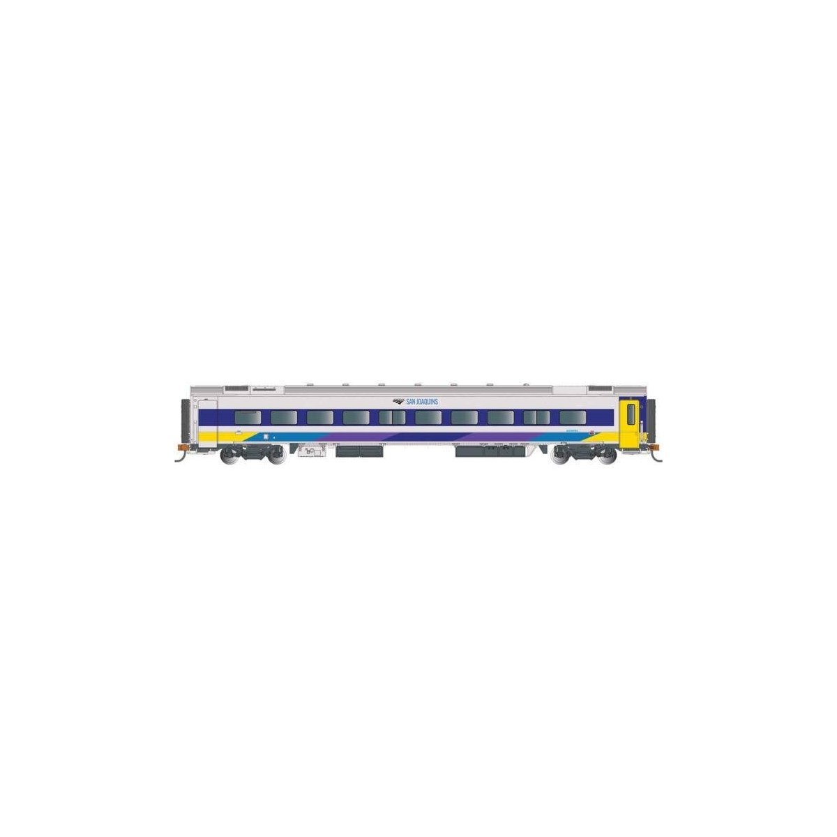 Siemens Venture Coach - Amtrak Version - Ready to Run -- Amtrak San Joaquins(SM) 9006 (silver, blue, purple, yellow), HO, Bachma
