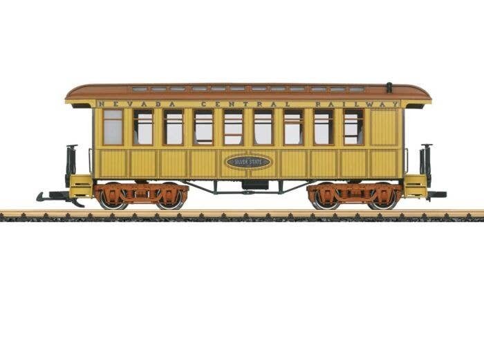 Wood Coach - Ready to Run -- Nevada Central Railroad `Silver State` (yellow, beige), G, LGB 36830