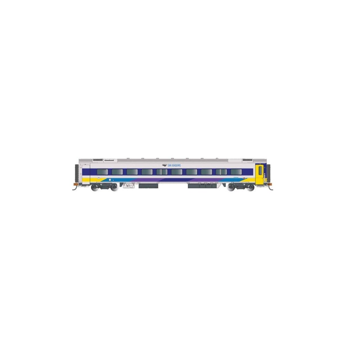 Siemens Venture Coach - Amtrak Version - Ready to Run -- Amtrak San Joaquins(SM) 9003 (silver, blue, purple, yellow), HO, Bachma