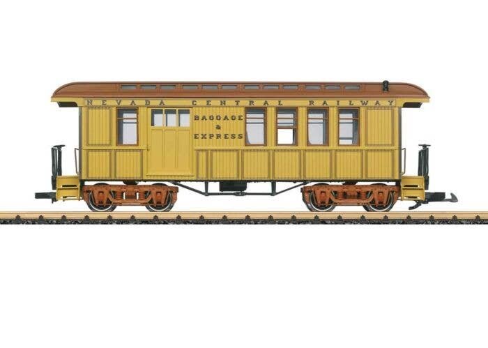 Wood Combine - Ready to Run -- Nevada Central Railroad (yellow, beige), G, LGB 36831