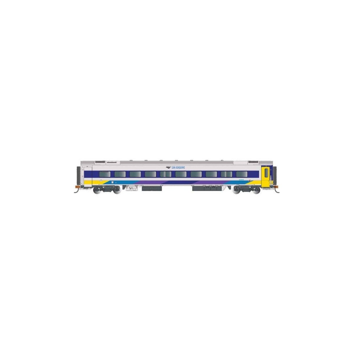 Siemens Venture Coach - Amtrak Version - Ready to Run -- Amtrak San Joaquins(SM) 9004 (silver, blue, purple, yellow), HO, Bachma