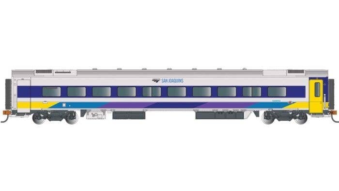 Siemens Venture Coach - Amtrak Version - Ready to Run -- Amtrak San Joaquins(SM) 9004 (silver, blue, purple, yellow), HO, Bachma