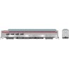 SP 3/4 Dome-Lounge - Ready to Run -- Southern Pacific 3603 (General Service, silver, red, Flat Sides), HO, Rapido Trains Inc 175