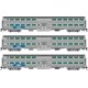Budd Gallery Commuter Coach 3-Pack - Ready to Run -- Metra 741, 750, 777 (stainless, blue, white, BNSF Wedge & RTA Logos), N, Ra