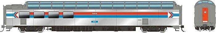 SP 3/4 Dome-Lounge - Ready to Run -- Amtrak 9371 (Phase I, silver, red, blue, black, Flat Sides), HO, Rapido Trains Inc 175011