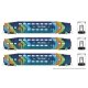 Bilevel Commuter Coach 3-Pack - Ready to Run -- TriRail 1001, 1006, 1012 (dark blue, light blue, orange, green), N, Rapido Train