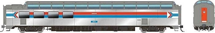 SP 3/4 Dome-Lounge - Ready to Run -- Amtrak 9373 (Phase I, silver, red, blue, black, Flat Sides), HO, Rapido Trains Inc 175013