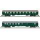 Type Y/B 2nd Class Combine, 1st Class Coach Set - Ready to Run - Minitrix -- Czech Railroad CD (Era V 1968, green, gray), N, Tri