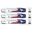 Bilevel Commuter Coach 3-Pack - Ready to Run -- Trinity Rail Express 1050, 1053, 1058 (red, white, blue), N, Rapido Trains Inc 5