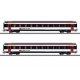Mark IV Type A 1st Class Coach 2-Pack - 3-Rail - Ready to Run -- Swiss Federal Railways SBB (Era VI, white, black, red), HO, Mar