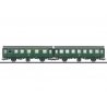 Type AB3yge 1/2nd Class, Type B3yge 2-Unit Rebuild Set - 3-Rail - Ready to R -- German Federal Railroad DB (Era III 1965, green,