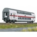 IC2 Type DApza 682.2 Bi-Level 1st Class Coach - Ready to Run -- German Railroad DB AG (Era VI 2020, white, gray, red), HO, Trix 