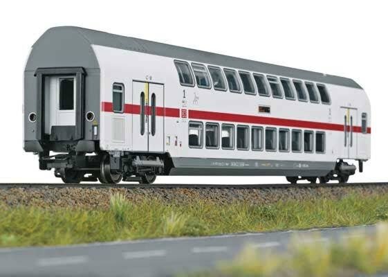 IC2 Type DApza 682.2 Bi-Level 1st Class Coach - Ready to Run -- German Railroad DB AG (Era VI 2020, white, gray, red), HO, Trix 