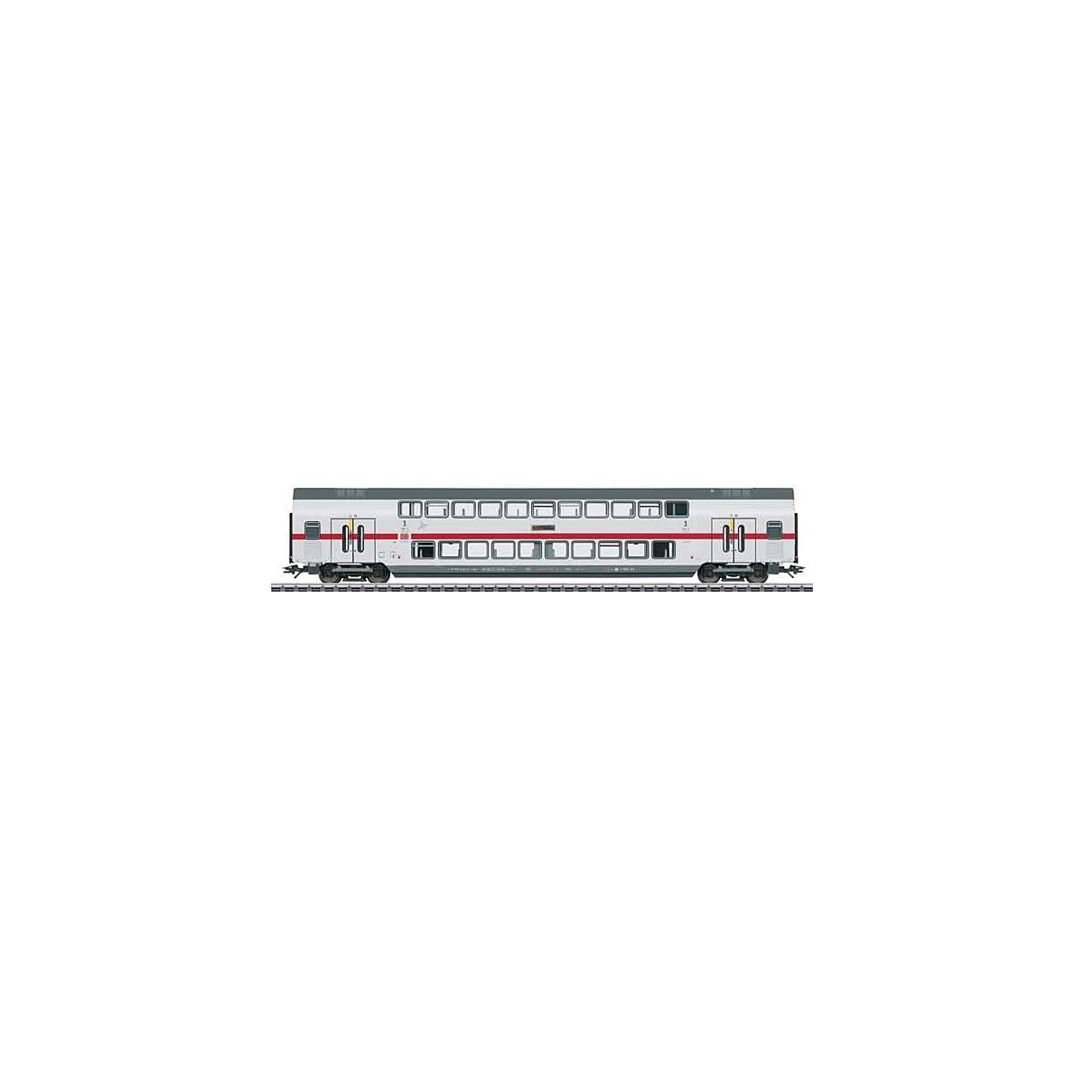 IC2 Type DApza 682.2 Bi-Level 1st Class Coach - 3-Rail - Ready to Run -- German Railroad DB AG (Era VI 2020, white, gray, red), 