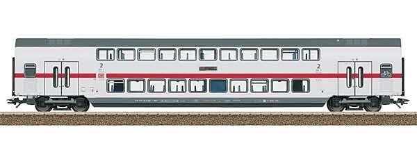 IC2 Type DBpza 682.2 Bi-Level 2nd Class Coach - Ready to Run -- German Railroad DB AG (Era VI 2020, white, gray, red), HO, Trix 