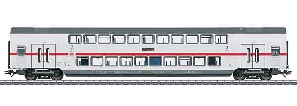 IC2 Type DBpza 682.2 Bi-Level 2nd Class Coach - 3-Rail - Ready to Run -- German Railroad DB AG (Era VI 2020, white, gray, red), 