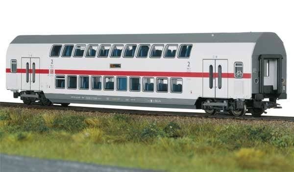 IC2 Type DBpza 682.2 Bi-Level 2nd Class Coach - Ready to Run -- German Railroad DB AG (Era VI 2020, white, gray, red), HO, Trix 