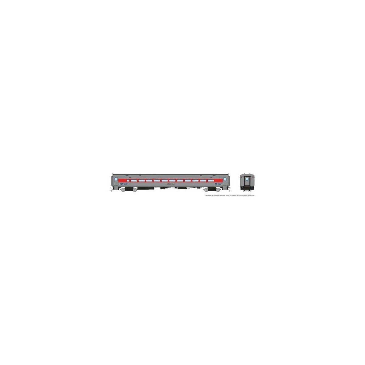 P-S Comet Commuter Coach - Ready to Run -- Connecticut DOT 6259 (As-Delivered, silver, red), HO, Rapido Trains Inc 128530