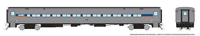 P-S Comet Commuter Coach - Ready to Run -- Maryland MARC 7725 (silver, blue, orange), HO, Rapido Trains Inc 128541