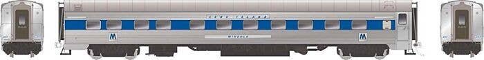 Pullman-Standard 14-4 `Point` Sleeper No Skirts - Ready to Run -- Long Island 2068 Merrick (stainless, blue), HO, Rapido Trains 