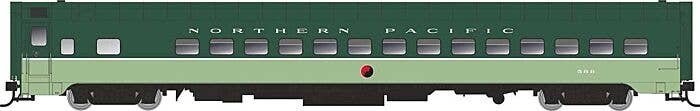 Northern Pacific pullman Plan 7509 Day-Nite Coach - Ready to Run -- Northern Pacific 591 (Loewy Scheme, 2-Tone Green, white), HO