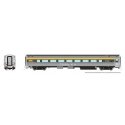 Budd Coach with HEP2 - Ready to Run -- VIA Rail Canada 4006 (2022 Scheme, stainless, gray, yellow, Large Canada), HO, Rapido Tra