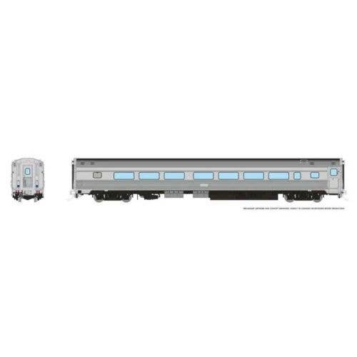 HO Budd Coach w/HEP: Painted, Unlettered -- Painted, Unlettered (stainless steel finish), HO, Rapido Trains Inc 115097