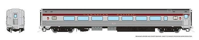 Budd Coach - Ready to Run -- Canadian Pacific 115 (stainless, maroon), HO, Rapido Trains Inc 115103