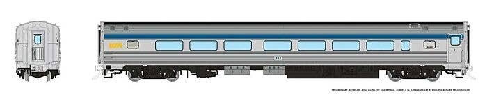 Budd Coach - Ready to Run -- VIA Rail Canada 101 (Original Scheme, stainless, blue, yellow), HO, Rapido Trains Inc 115110