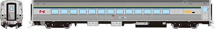 Budd Small-Window Coach - Ready to Run -- VIA Rail Canada 4109 (HEP 2 Scheme, stainless, blue, yellow, Canada Letteri, HO, Rapid