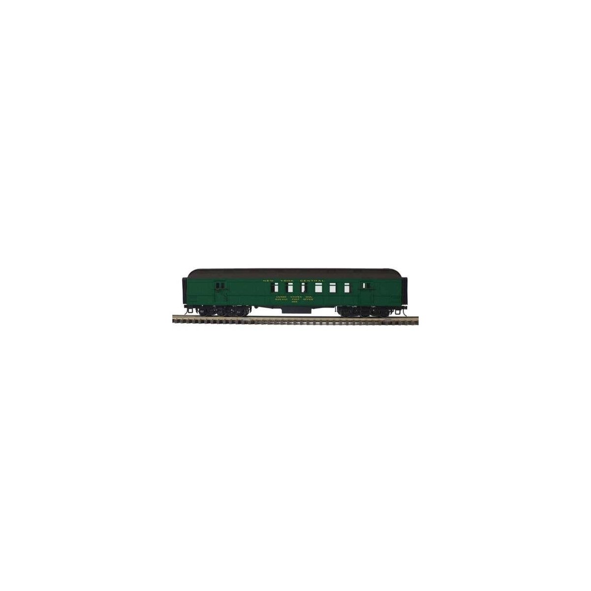 60′ Heavyweight Railway Post Office RPO - 2-Rail - Ready to Run - Trainman(R) -- New York Central (Pullman Green, black), O, A