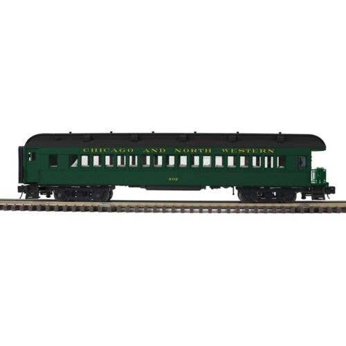 60′ Heavyweight Observation - 2-Rail - Ready to Run - Trainman(R) -- Chicago & North Western (Pullman Green, black), O, Atlas 