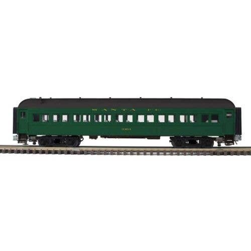 60′ Heavyweight Coach - 2-Rail - Ready to Run - Trainman(R) -- Santa Fe (Pullman Green, black), O, Atlas O 2001290