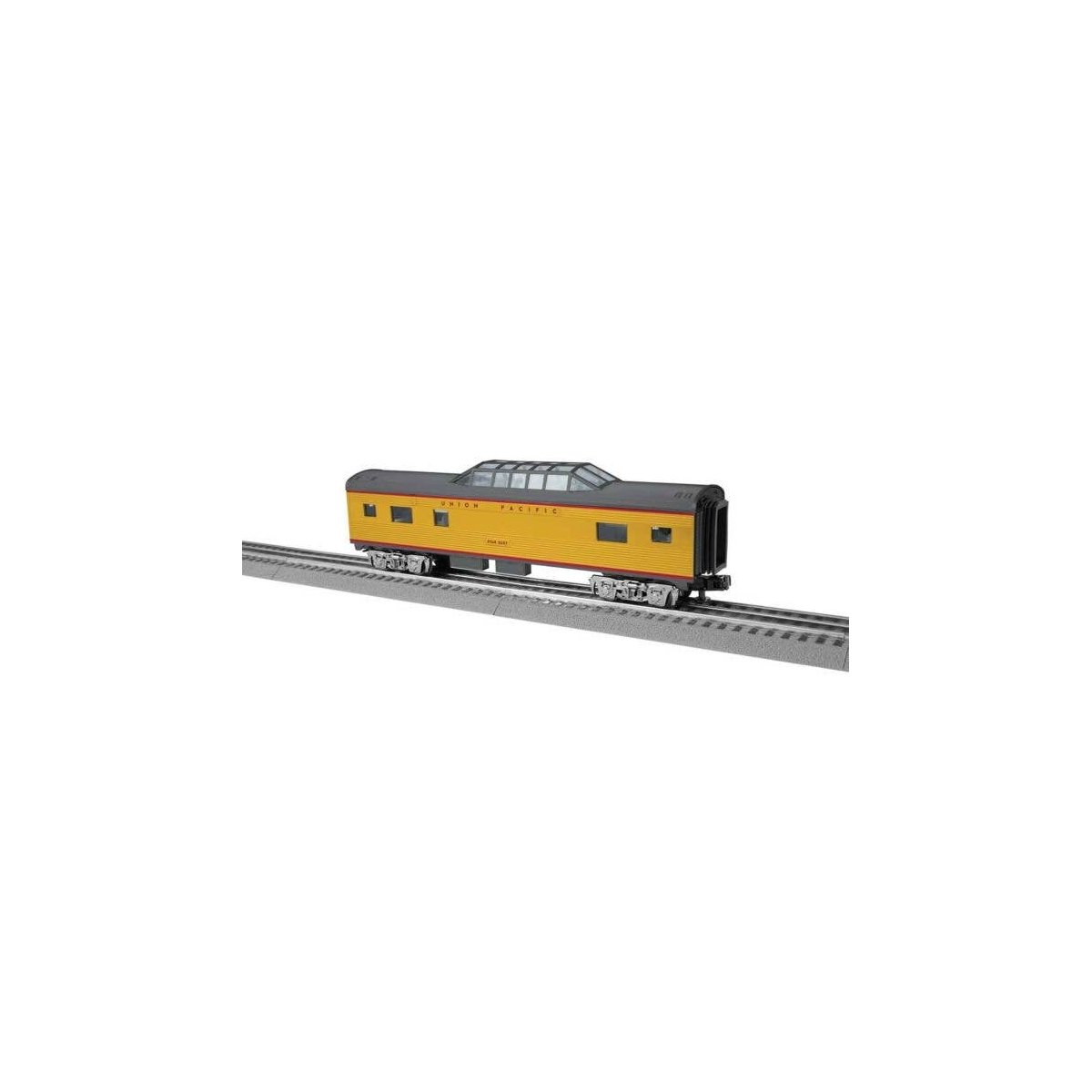 13` Streamlined Vista Dome - 3-Rail - Ready to Run -- Union Pacific `Star Dust` (Armour Yellow, gray, red), O, Lionel 2427870