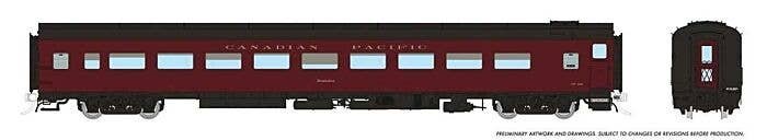 CC&F Lightweight Coach - Ready to Run - Super Continental Line(TM) -- Canadian Pacific 101 `Dominion` (maroon, black), HO, Rapid
