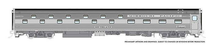 Budd Slumbercoach - Ready to Run -- Missouri Pacific 699 Southland (stainless, black), HO, Rapido Trains Inc 141018