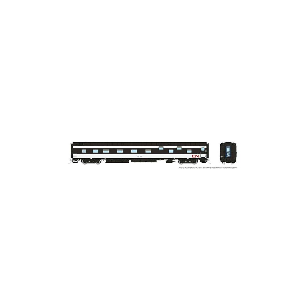 Duplex Sleeper - Ready to Run - Super Continental Line(TM) -- Canadian National 1111 `Eastview` (white, black, red Noodle Logo),
