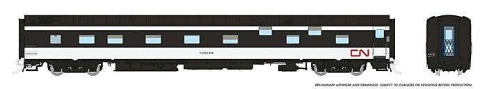 Duplex Sleeper - Ready to Run - Super Continental Line(TM) -- Canadian National 1111 `Eastview` (white, black, red Noodle Logo),