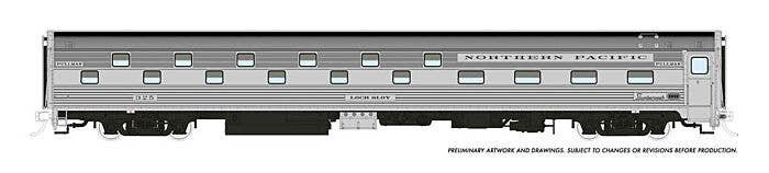 Budd Slumbercoach - Ready to Run -- Northern Pacific 327 Loch Lomond (stainless, black), HO, Rapido Trains Inc 141025