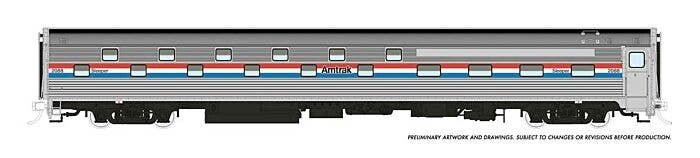 Budd Slumbercoach - Ready to Run -- Amtrak 2088 Loch Leven (Phase 3, stainless, red, white, blue), HO, Rapido Trains Inc 141006