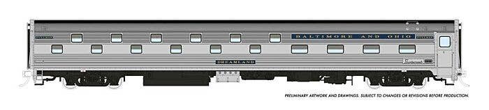 Budd Slumbercoach - Ready to Run -- Baltimore & Ohio 7700 Slumberland (stainless, blue), HO, Rapido Trains Inc 141009