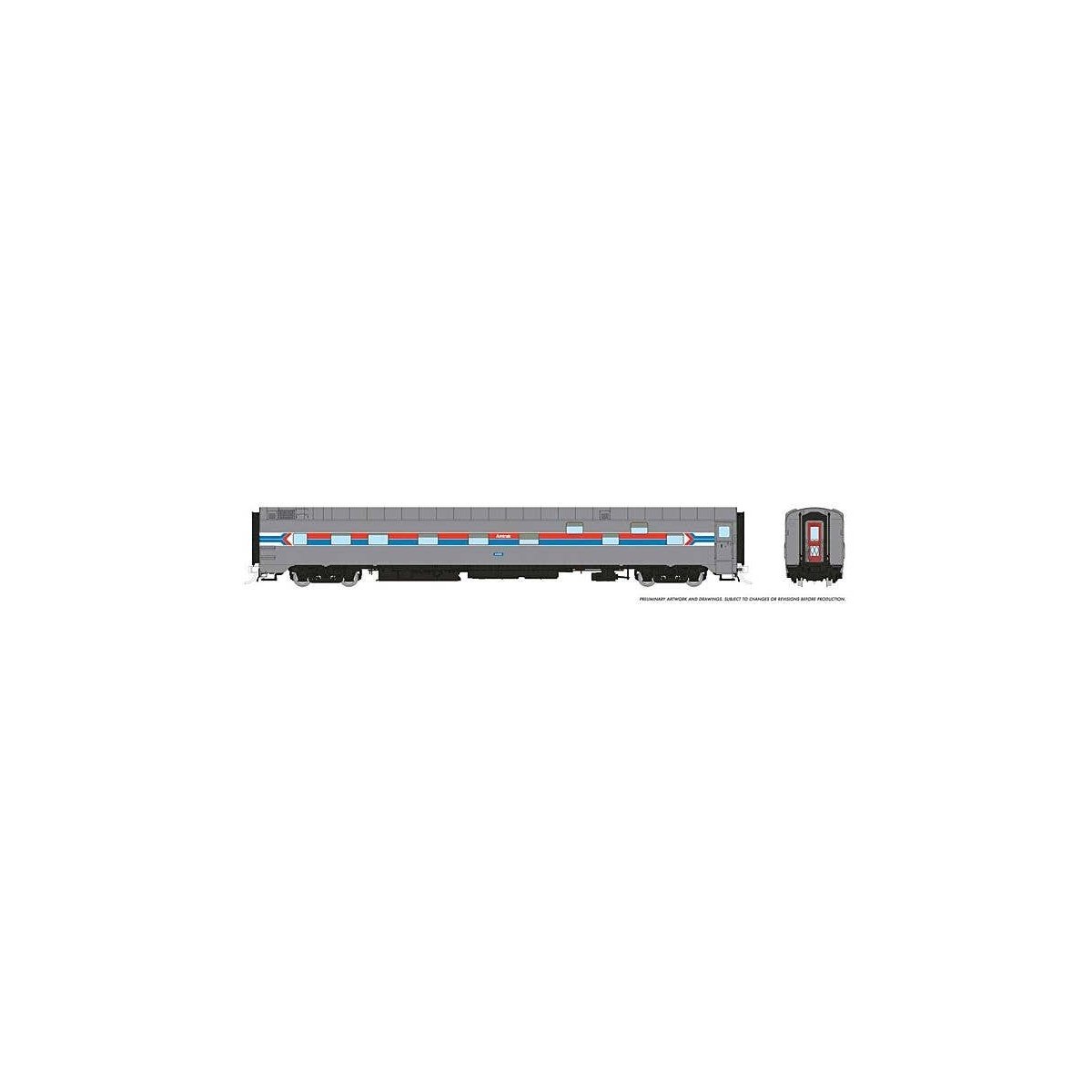 Duplex Sleeper - Ready to Run - Super Continental Line(TM) -- Amtrak 2401 (Phase 1, silver, red, blue, white, Arrow Logo), HO, R